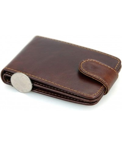 Stylish Bifold Short Wallet Blocking Vintage Cowhide Leather Minimalist Wallet 12 Credit Cards Holder $36.27 Wallets