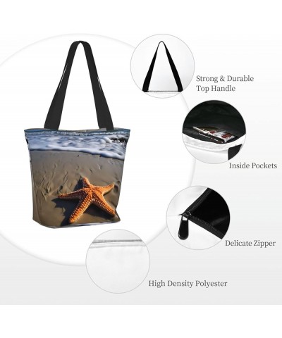 Strawberry Printed Fashionable Large Handbag And Shoulder Bag, Suitable For Various Daily Use Starfish $13.75 Totes