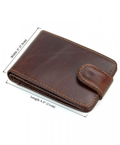 Stylish Bifold Short Wallet Blocking Vintage Cowhide Leather Minimalist Wallet 12 Credit Cards Holder $36.27 Wallets