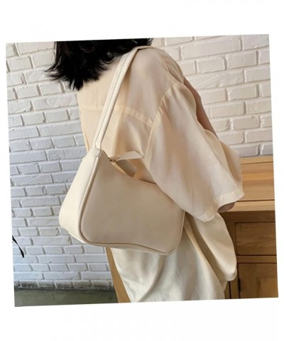 2 Pcs Simple Handbag White Classic Lady Bags Miss Pu Whitex2pcs $9.94 Shoulder Bags