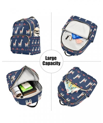 Women Backpack Cartoon Funny Tribal Llama Anti-Theft Travel Backpack with Luggage Belt Lightweight Handbag Lady Purse Roomy D...