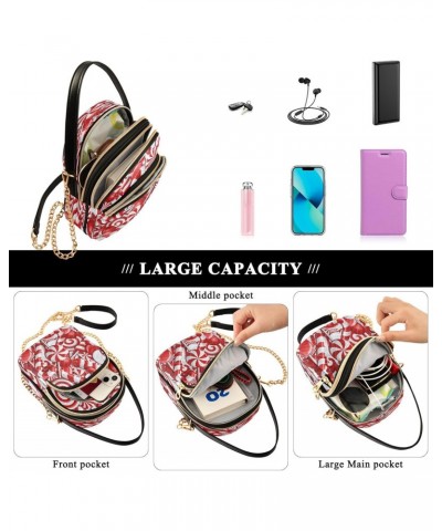 Christmas Sweets Crossbody Bags for Women Quilted Chain Crossbody Purses Trendy Candy Canes Cross Body Phone Purse Handbag $1...