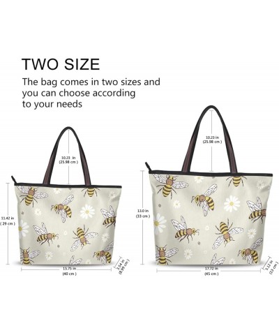 Large Tote Top Handle Bag, Women Zippered Handbag, Big Shoulder Hand Bags Multi 4 $11.52 Shoulder Bags