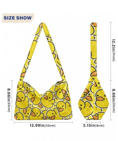 Trendy Summer Fresh Outline Pineapple Shoulder Bag, Handbags for Women Shoulder Bag, Autumn Handbags Yellow Duck $14.24 Shoul...