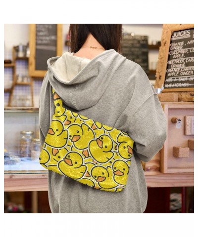 Trendy Summer Fresh Outline Pineapple Shoulder Bag, Handbags for Women Shoulder Bag, Autumn Handbags Yellow Duck $14.24 Shoul...