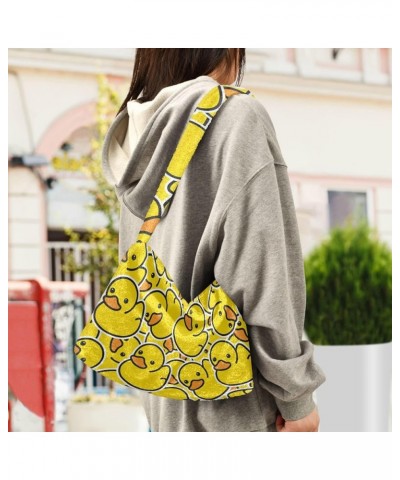 Trendy Summer Fresh Outline Pineapple Shoulder Bag, Handbags for Women Shoulder Bag, Autumn Handbags Yellow Duck $14.24 Shoul...