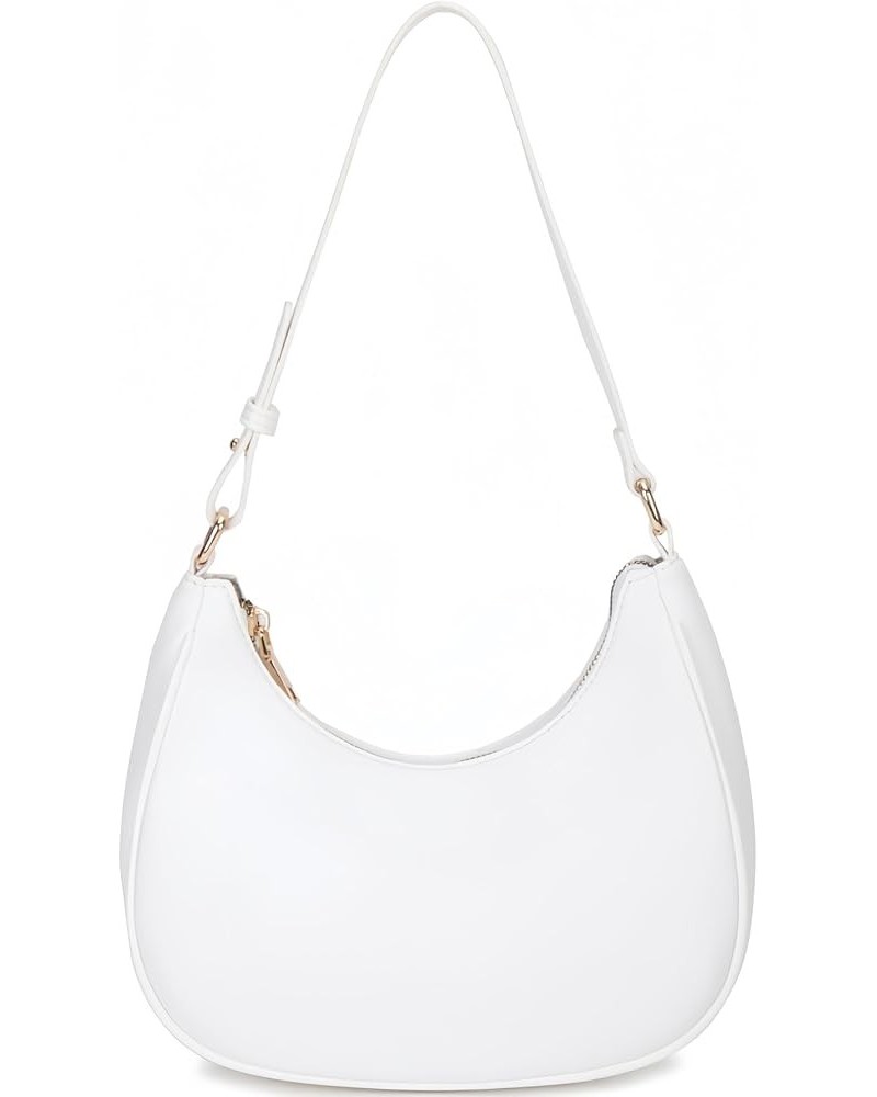 Shoulder Bags for Women, Cute Hobo Tote Handbag Mini Clutch Purse with Zipper Closure Moon White $11.39 Shoulder Bags