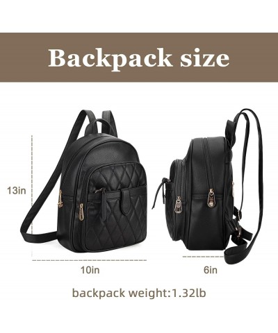 Small Backpack Purse for Women Anti Theft Backpack with Secured Zipper & Tassel 3pcs Black $18.87 Backpacks