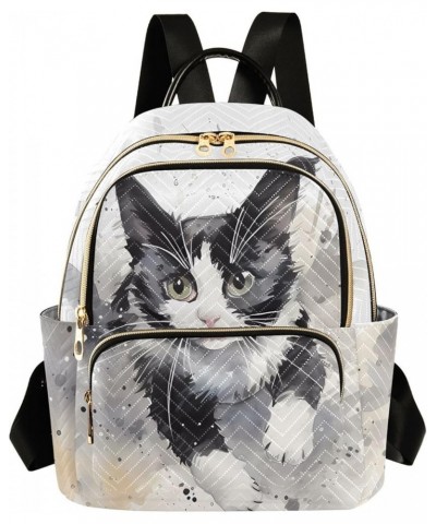 Running Cat Fashion Travel Backpack for Women Multi Pockets Lightweight Purse for Women-M Multicolor Medium $17.15 Backpacks