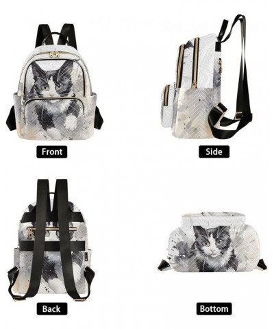 Running Cat Fashion Travel Backpack for Women Multi Pockets Lightweight Purse for Women-M Multicolor Medium $17.15 Backpacks