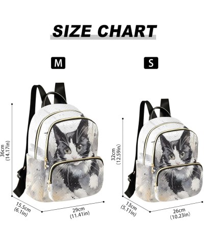 Running Cat Fashion Travel Backpack for Women Multi Pockets Lightweight Purse for Women-M Multicolor Medium $17.15 Backpacks