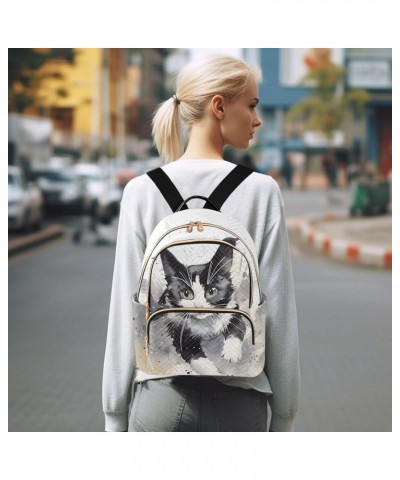 Running Cat Fashion Travel Backpack for Women Multi Pockets Lightweight Purse for Women-M Multicolor Medium $17.15 Backpacks