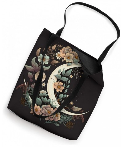 Floral Moon Phase flower crescent moon cool eclipse moon Tote Bag $10.14 Totes