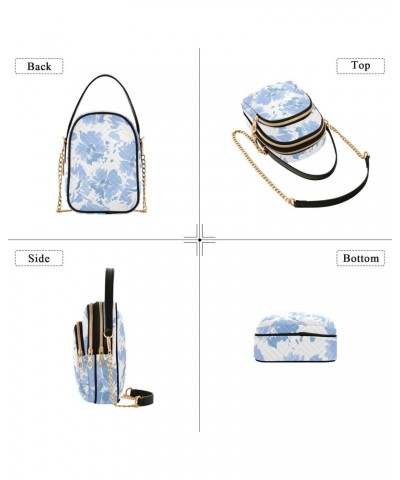 Blue with Tie Dye Pattern Womens Sling Backpack Crossbody Chain Shoulder Bags Waist Packs Multipurpose Handbags for Travel Sh...