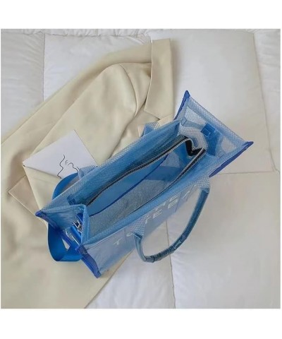 Clear Tote Bag for Women - Large PVC Transparent the Tote Bag See Through Shoulder Crossbody Bag Handbag Blue $14.27 Totes