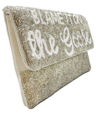 La Chic Design Blame It On The Goose Beaded Purse with SilverToned Chain $30.00 Clutches