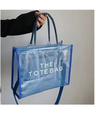 Clear Tote Bag for Women - Large PVC Transparent the Tote Bag See Through Shoulder Crossbody Bag Handbag Blue $14.27 Totes