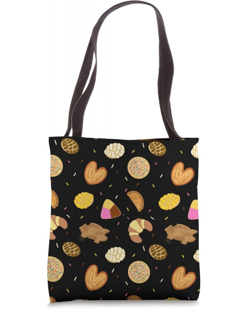 Latinx Pan Dulce Mexican Sweet Bread Conchas Desserts Blk Tote Bag $12.95 Totes