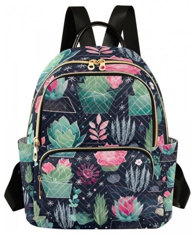 Cactus Cute Black Backpack Purse for Women Fashion Small Mini Backpack Daypacks Purse Sports Hiking Ladies Daypack,S Small $1...