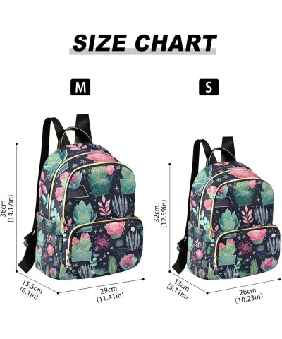 Cactus Cute Black Backpack Purse for Women Fashion Small Mini Backpack Daypacks Purse Sports Hiking Ladies Daypack,S Small $1...