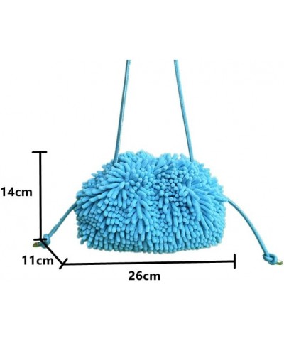 Y2k Fuzzy Dumpling Bag, Cute Fluffy Bags, Soft Chenille Clutch, Cute Mini Handbags, Faux Fur Bag for women Brown $15.95 Clutches