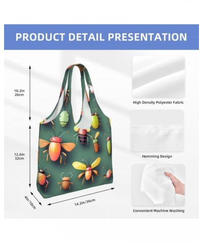 Insect Atlas Extra Large Capacity Shoulder Canvas Bag For Shopping Travel Daily Use $17.82 Totes