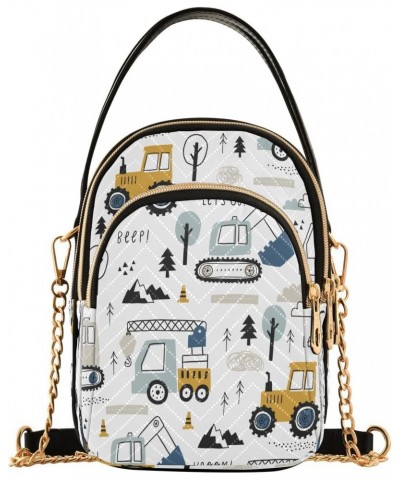 Crossbody Bags Crossbody Purse Chest Bag Childish Truck Excavator for Women Trendy $14.39 Crossbody Bags