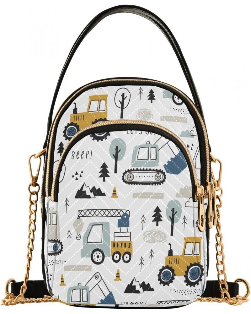 Crossbody Bags Crossbody Purse Chest Bag Childish Truck Excavator for Women Trendy $14.39 Crossbody Bags