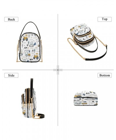 Crossbody Bags Crossbody Purse Chest Bag Childish Truck Excavator for Women Trendy $14.39 Crossbody Bags