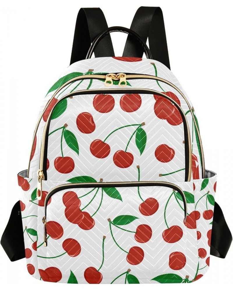 Red Cherry Backpack for Women Shoulder Bag Lightweight Mini Backpack Casual Daypack Back Pack Small(11.41'' x 6.1'' x 14.17''...