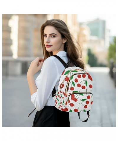 Red Cherry Backpack for Women Shoulder Bag Lightweight Mini Backpack Casual Daypack Back Pack Small(11.41'' x 6.1'' x 14.17''...