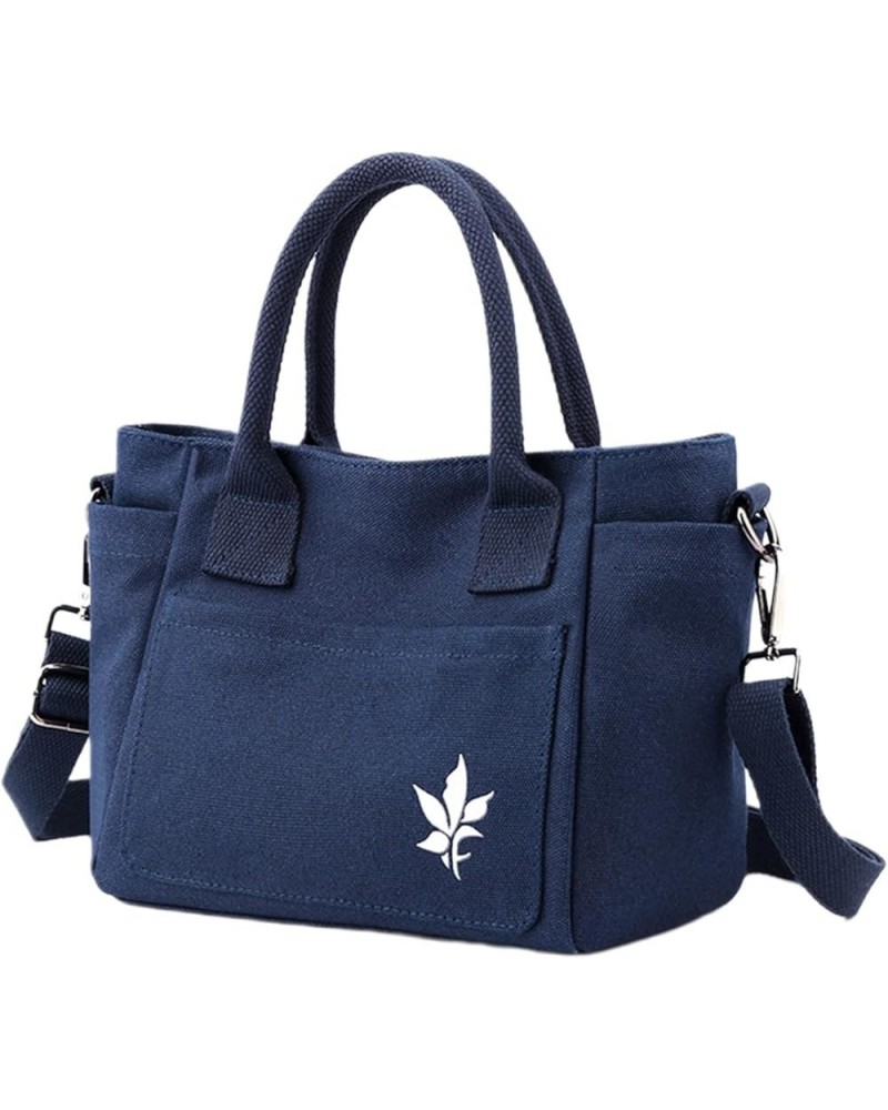 Ladies Shoulder Bag Large Capacity Canvas Bag Casual Handbag Bag Work Class Handbag Blank Canvas Tote Bags Blue $14.10 Totes