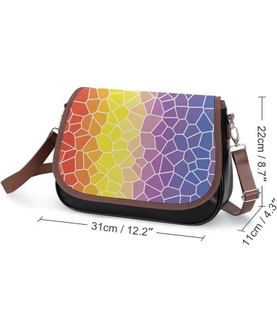 Printed Shoulder Crossbody Bag Leather Hobo Bags Medium Ladies Top Handles Satchels Color Heart Lock Color3 $25.91 Hobo Bags