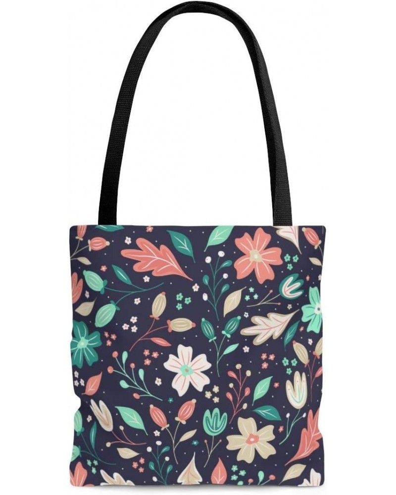 Flowers With Love Valentine's Day Evening Blue AOP Tote Bag $23.21 Totes