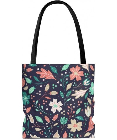 Flowers With Love Valentine's Day Evening Blue AOP Tote Bag $23.21 Totes