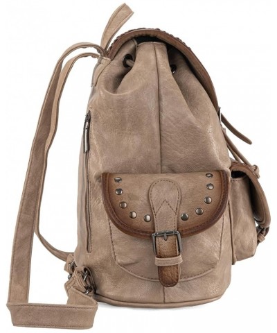 Backpack Purse for Women Soft Washed Leather Drawstring Casual Travel Backpacks Washed Leather-khaki $24.29 Backpacks