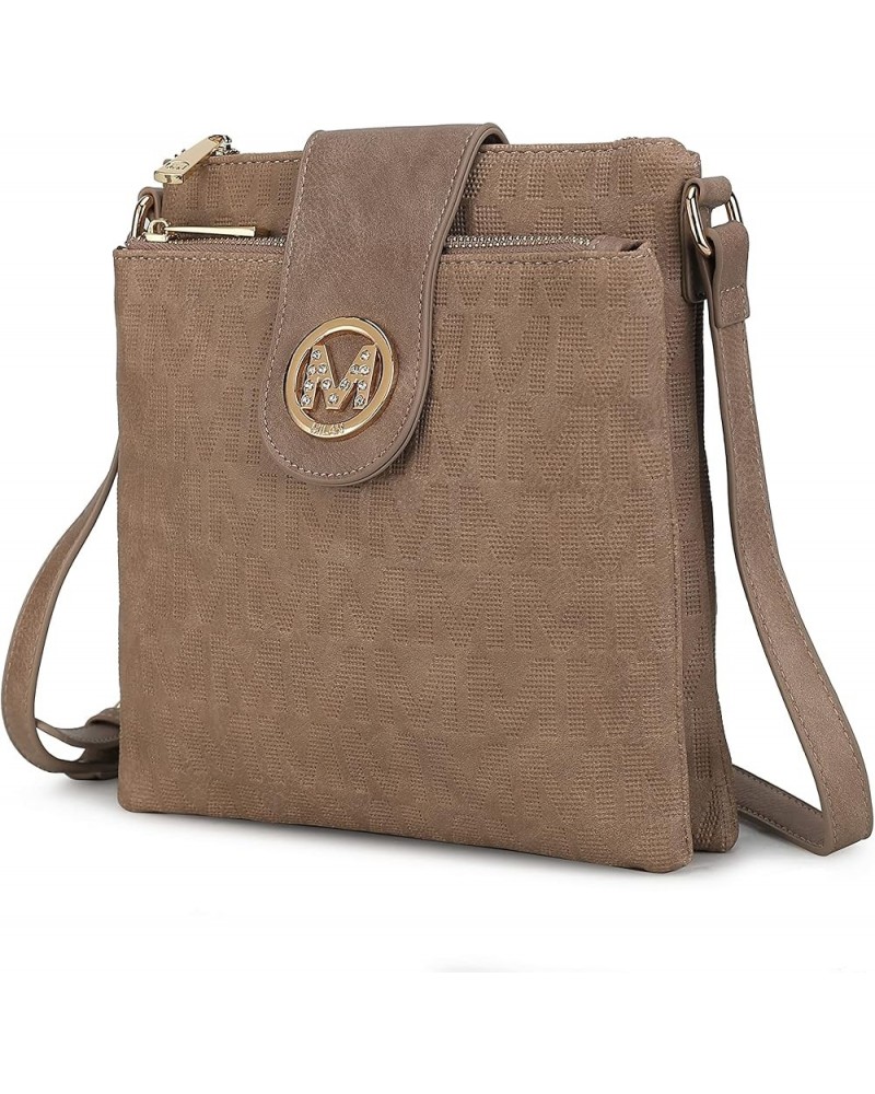 Crossbody Bags for women, Signature Crossover bag Adjustable strap Messenger Cross body handbag Purse Marietta Taupe $13.33 C...