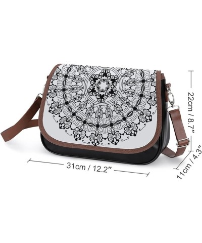 Printed Shoulder Crossbody Bag Leather Hobo Bags Medium Ladies Top Handles Satchels Grey Wolf Howling Color8 $25.91 Hobo Bags