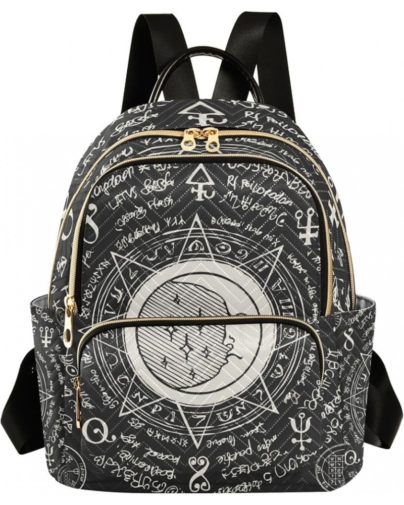 Witchcraft Moon Sun and Stars Magical Boho Backpack for Women Shoulder Bag Lightweight Mini Backpack Casual Daypack Back Pack...