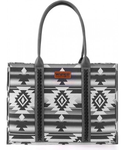 Wrangler Tote Bag for Women Aztec Top Handle Satchel Purse Boho Shoulder Handbags Angel Diamond Black $31.67 Satchels