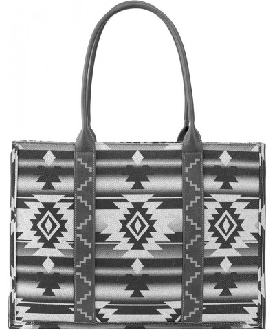 Wrangler Tote Bag for Women Aztec Top Handle Satchel Purse Boho Shoulder Handbags Angel Diamond Black $31.67 Satchels