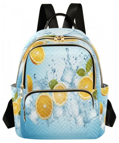 Lemon Ice Quilted Backpack for Women Shoulder Bags Purse Travel Bag for Nurse Work Daily S Medium $16.42 Backpacks