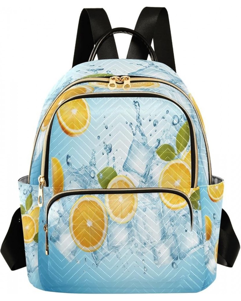 Lemon Ice Quilted Backpack for Women Shoulder Bags Purse Travel Bag for Nurse Work Daily S Medium $16.42 Backpacks