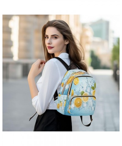 Lemon Ice Quilted Backpack for Women Shoulder Bags Purse Travel Bag for Nurse Work Daily S Medium $16.42 Backpacks