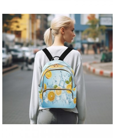 Lemon Ice Quilted Backpack for Women Shoulder Bags Purse Travel Bag for Nurse Work Daily S Medium $16.42 Backpacks