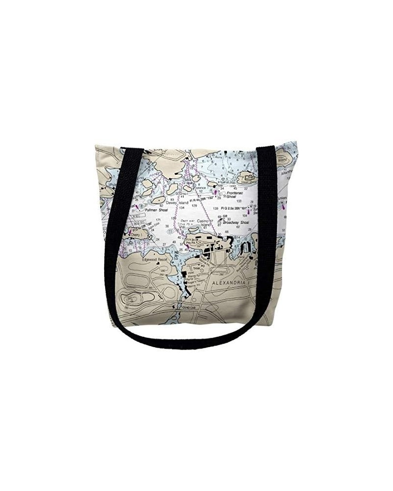 TY14772M 16 x 16 in. Alexandria Bay New York Nautical Map Tote Bag - Medium $17.83 Totes