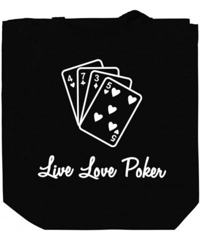 Live love Poker Canvas Tote Bag 10.5" x 16" x 4 $20.79 Totes