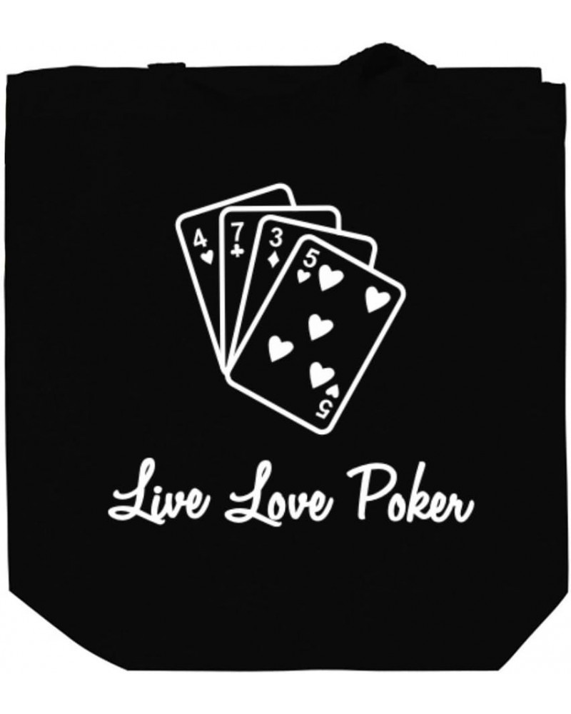 Live love Poker Canvas Tote Bag 10.5" x 16" x 4 $20.79 Totes