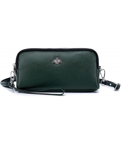 Genuine Leather Touch Screen Phone Bag Case Wristlet Handbag Wallet for Women Girls L4- Green $16.50 Wristlets