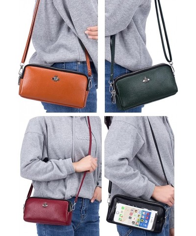 Genuine Leather Touch Screen Phone Bag Case Wristlet Handbag Wallet for Women Girls L4- Green $16.50 Wristlets